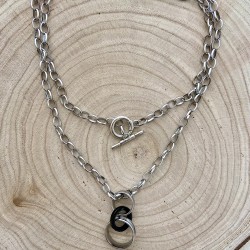 COLLIER TRIPLE ANNEAUX...